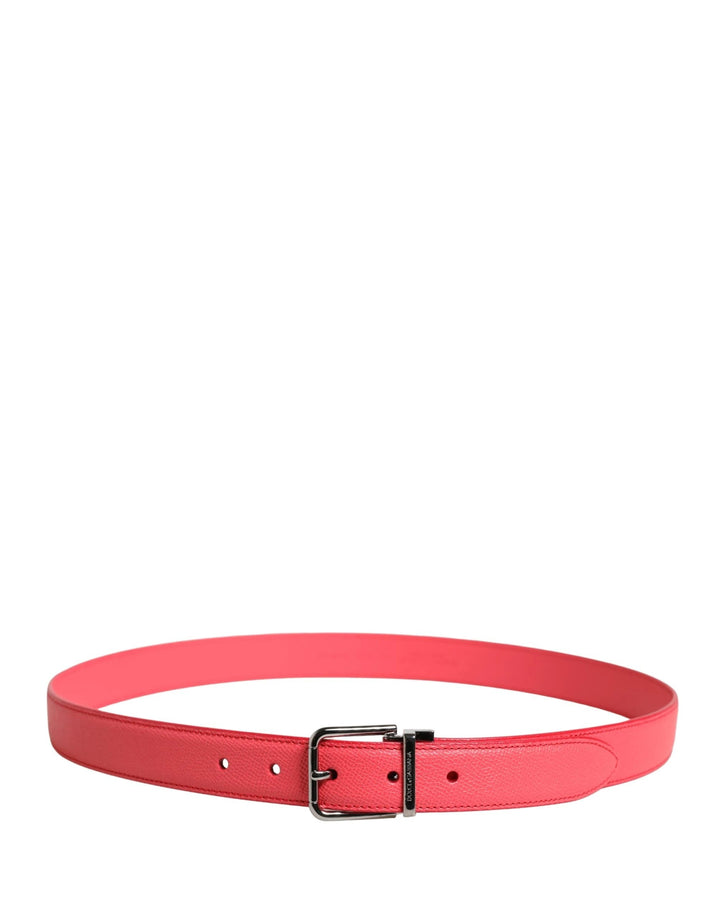 Dolce &amp; Gabbana Sample Sale Dolce &amp; Gabbana Pink Calf Leather Silver Metal Buckle Belt - | Designer outlet