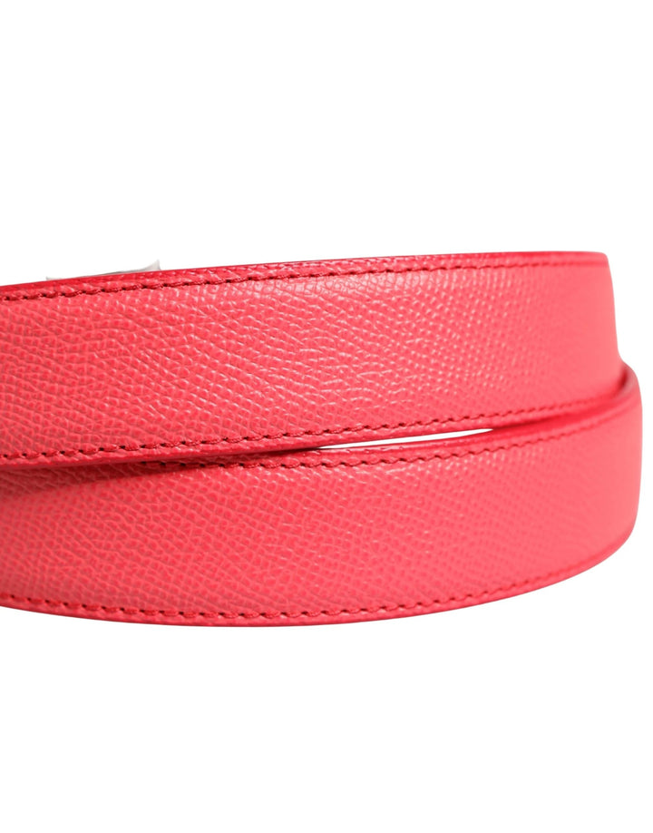 Dolce &amp; Gabbana Sample Sale Dolce &amp; Gabbana Pink Calf Leather Silver Metal Buckle Belt - | Designer outlet