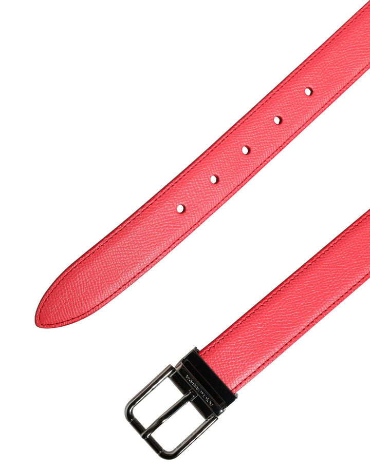 Dolce &amp; Gabbana Sample Sale Dolce &amp; Gabbana Pink Calf Leather Silver Metal Buckle Belt - | Designer outlet