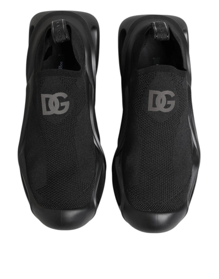 Dolce &amp; Gabbana Sample Sale Dolce &amp; Gabbana Black Slip On Wave Low Top Sneakers Shoes - | Designer outlet