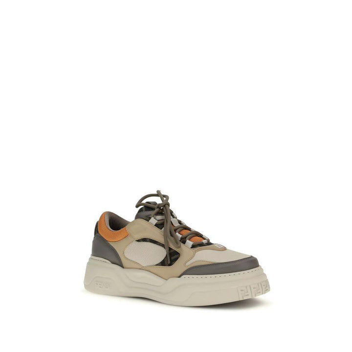 Fendi Sample Sale Fendi Multicolor Calf Leather Bos Taurus Chunky Sneakers - | Designer outlet