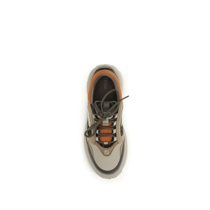 Fendi Sample Sale Fendi Multicolor Calf Leather Bos Taurus Chunky Sneakers - | Designer outlet