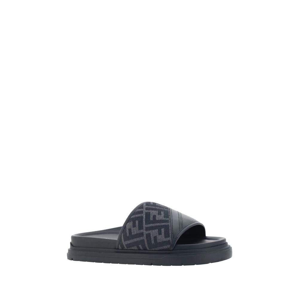 Fendi Sample Sale Fendi Gray Fabric Flat Sandals - | Designer outlet