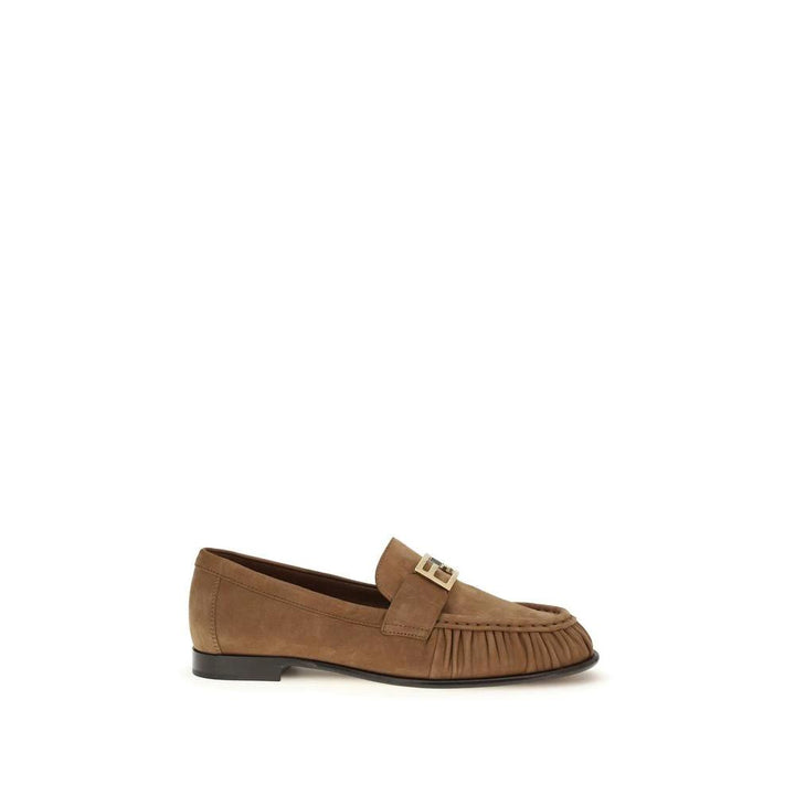 Fendi Sample Sale Fendi Brown Calf Leather Bos Taurus Slip-On Loafers - | Designer outlet