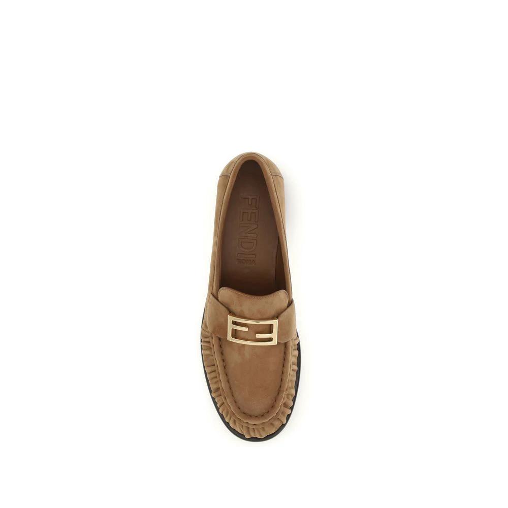 Fendi Sample Sale Fendi Brown Calf Leather Bos Taurus Slip-On Loafers - | Designer outlet