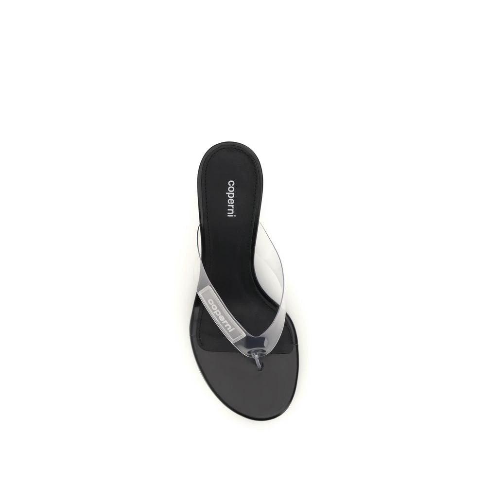 Coperni Sample Sale Coperni Black Pvc Flip-Flop Sandals - | Designer outlet