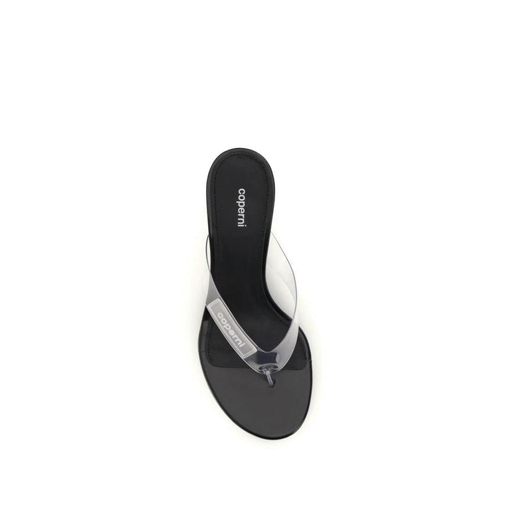 Coperni Sample Sale Coperni Black Pvc Flip-Flop Sandals - | Designer outlet