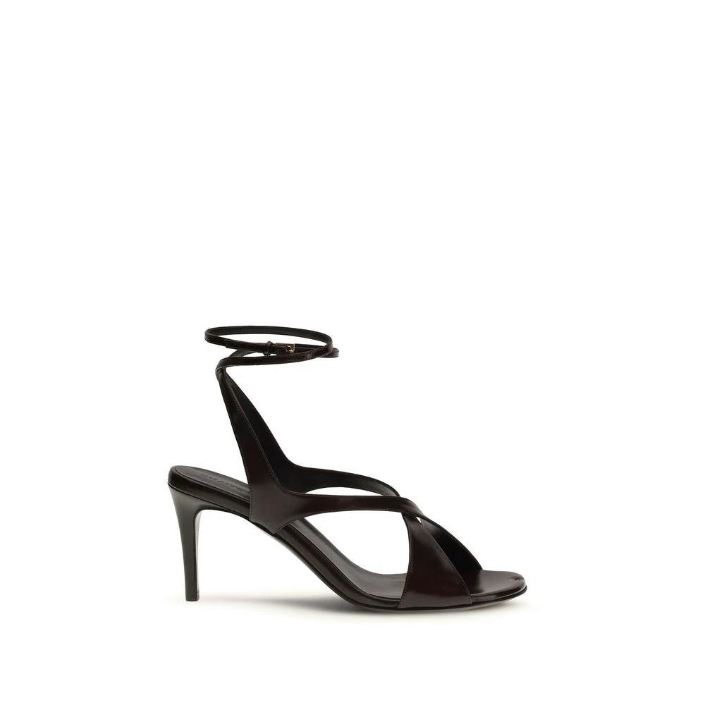 Khaite Sample Sale Khaite Black Calf Leather Bos Taurus Strap-On Sandals - | Designer outlet