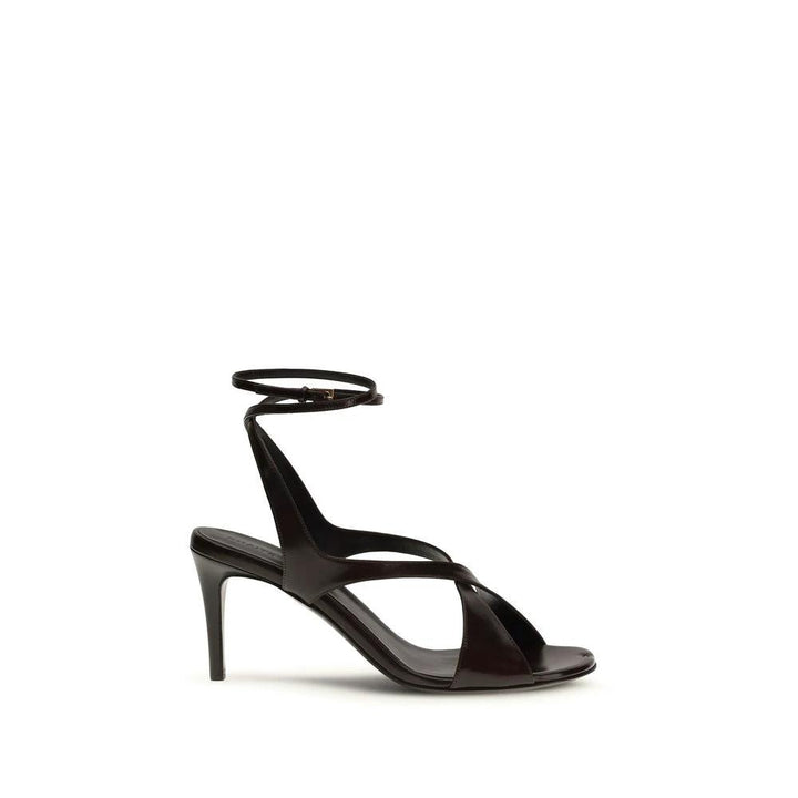 Khaite Sample Sale Khaite Black Calf Leather Bos Taurus Strap-On Sandals - | Designer outlet