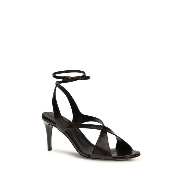 Khaite Sample Sale Khaite Black Calf Leather Bos Taurus Strap-On Sandals - | Designer outlet