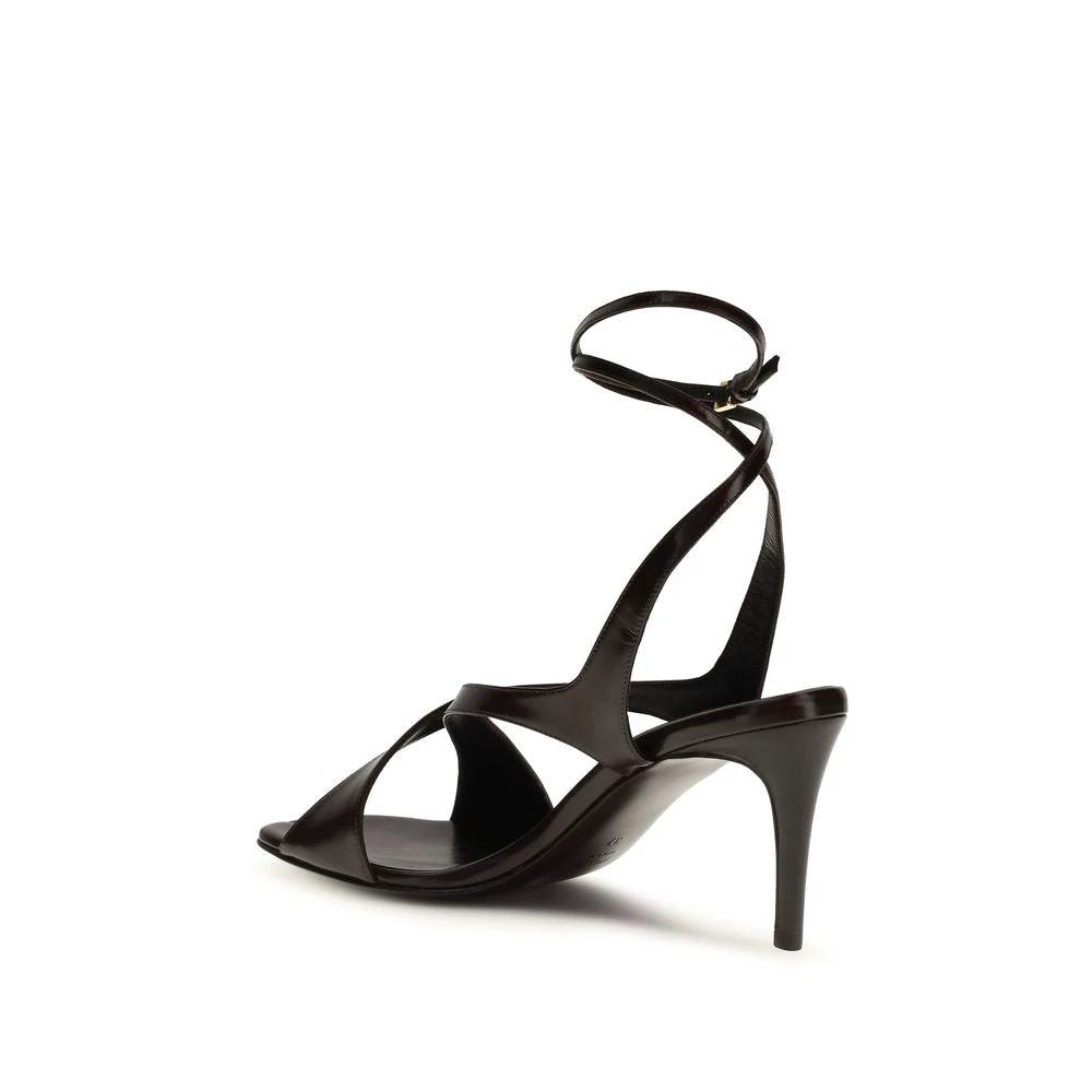 Khaite Sample Sale Khaite Black Calf Leather Bos Taurus Strap-On Sandals - | Designer outlet