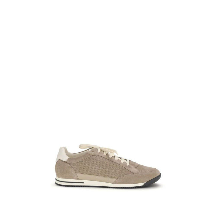 Brunello Cucinelli Sample Sale Brunello Cucinelli Beige Calf Leather Bos Taurus Low Top Sneakers - | Designer outlet