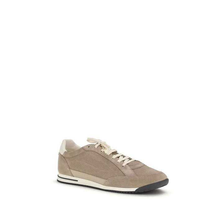 Brunello Cucinelli Sample Sale Brunello Cucinelli Beige Calf Leather Bos Taurus Low Top Sneakers - | Designer outlet