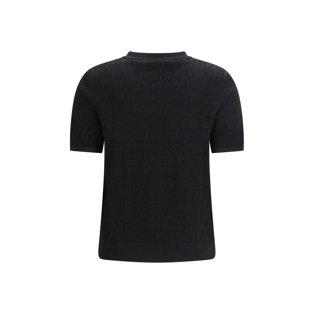 Fendi Sample Sale Fendi Black Viscose T-Shirt - | Designer outlet