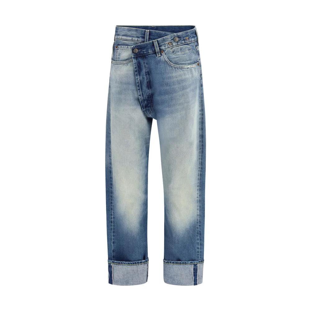 R13 Sample Sale R13 Blue Cotton Straight-Leg Jeans - | Designer outlet