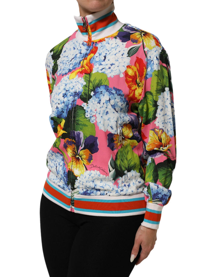 Dolce &amp; Gabbana Sample Sale Dolce &amp; Gabbana Multicolor Floral Print Zip Cardigan Jacket - | Designer outlet