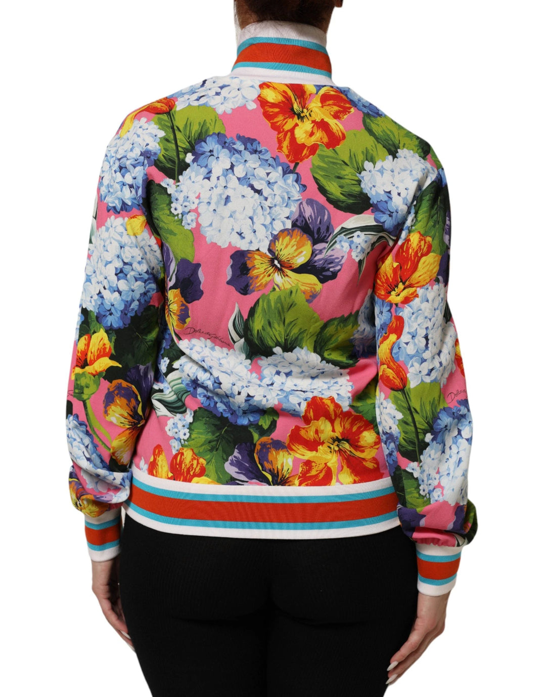 Dolce &amp; Gabbana Sample Sale Dolce &amp; Gabbana Multicolor Floral Print Zip Cardigan Jacket - | Designer outlet