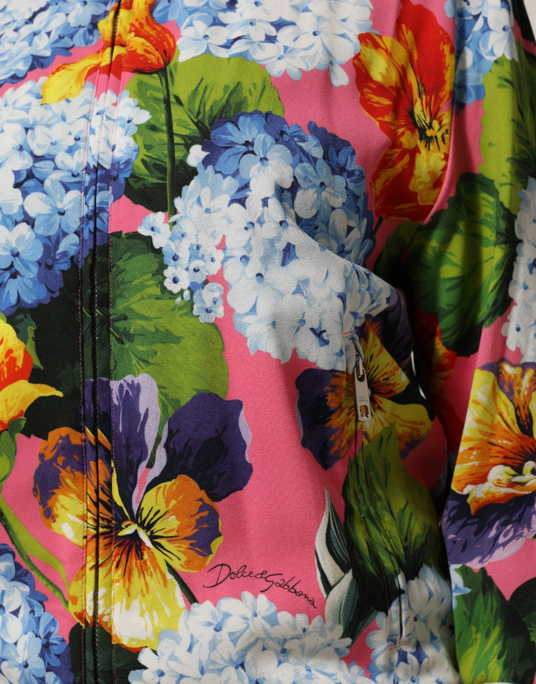 Dolce &amp; Gabbana Sample Sale Dolce &amp; Gabbana Multicolor Floral Print Zip Cardigan Jacket - | Designer outlet
