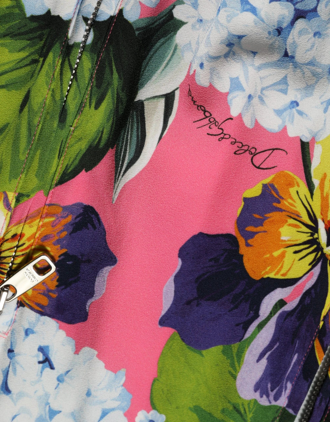 Dolce &amp; Gabbana Sample Sale Dolce &amp; Gabbana Multicolor Floral Print Zip Cardigan Jacket - | Designer outlet