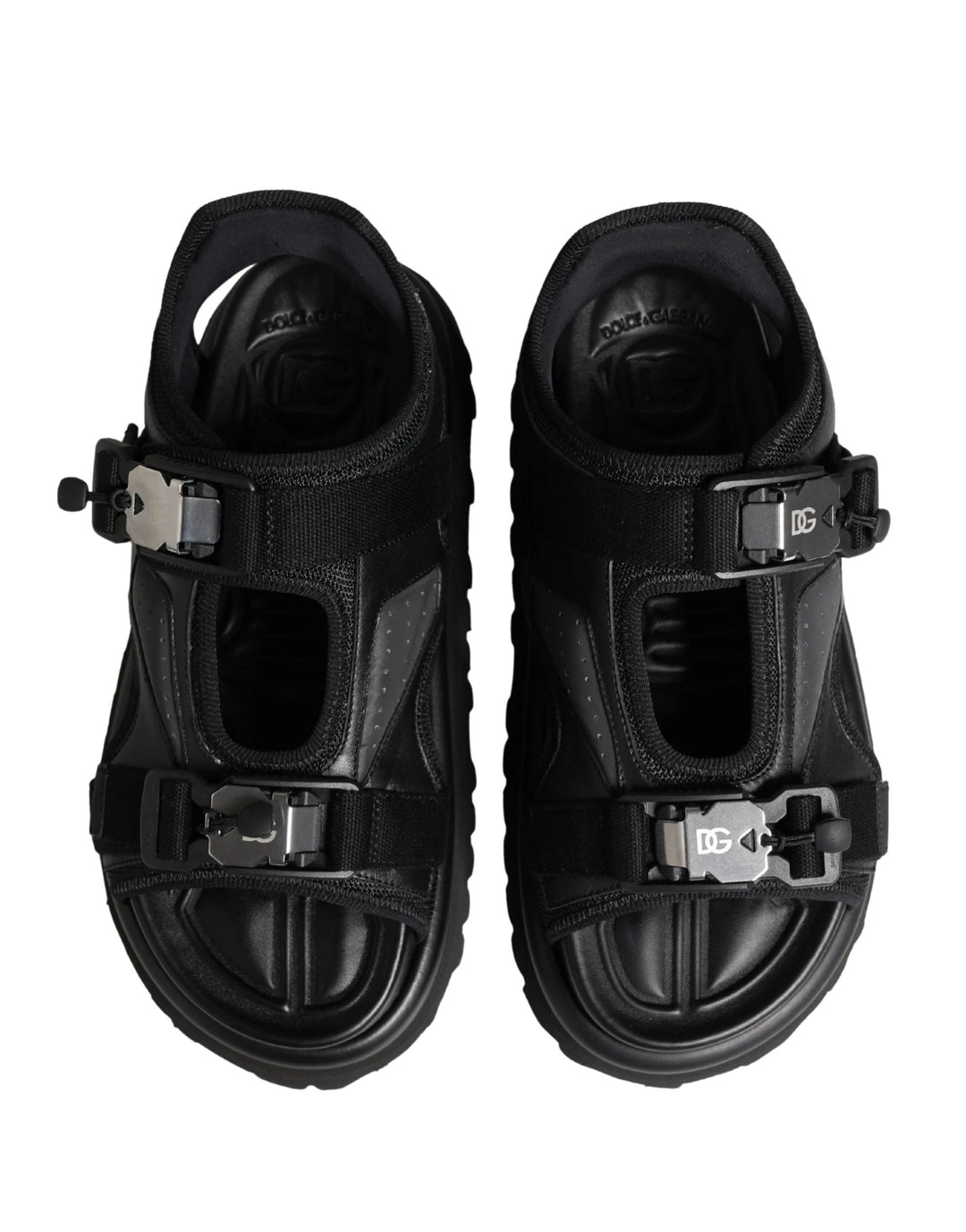Dolce &amp; Gabbana Sample Sale Dolce &amp; Gabbana Black Logo Detailed Men Chunky Sandals Shoes - | Designer outlet