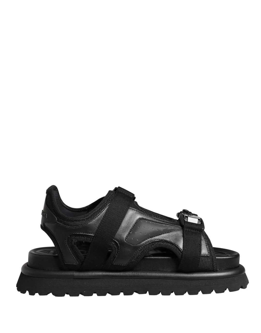 Dolce &amp; Gabbana Sample Sale Dolce &amp; Gabbana Black Logo Detailed Men Chunky Sandals Shoes - | Designer outlet