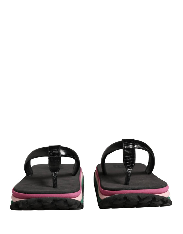 Dolce &amp; Gabbana Sample Sale Dolce &amp; Gabbana Multicolor Rubber Chunky Flip Flop Shoes - | Designer outlet