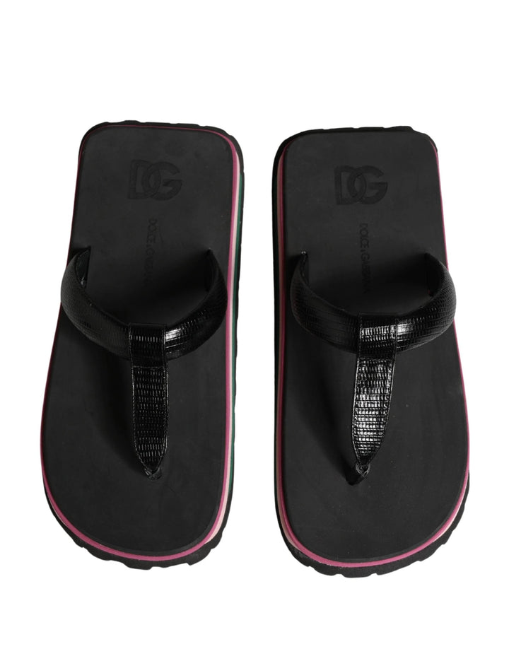 Dolce &amp; Gabbana Sample Sale Dolce &amp; Gabbana Multicolor Rubber Chunky Flip Flop Shoes - | Designer outlet