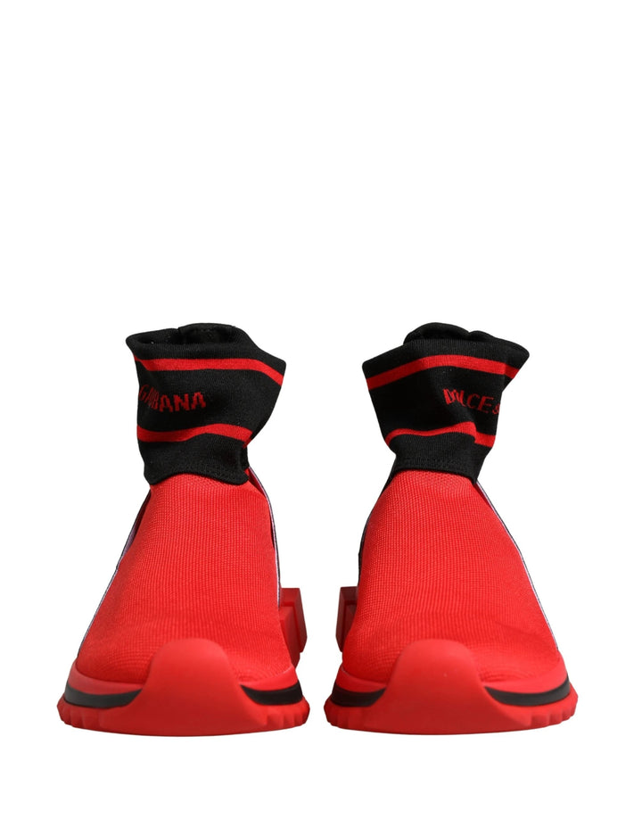 Dolce &amp; Gabbana Sample Sale Dolce &amp; Gabbana Red Black Sorrento Socks Sneakers Shoes - | Designer outlet