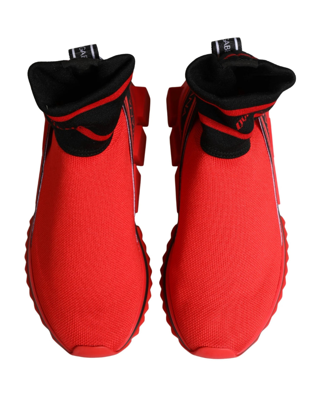 Dolce &amp; Gabbana Sample Sale Dolce &amp; Gabbana Red Black Sorrento Socks Sneakers Shoes - | Designer outlet
