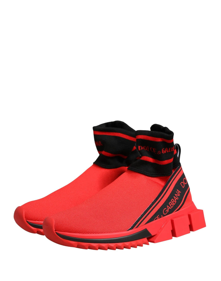 Dolce &amp; Gabbana Sample Sale Dolce &amp; Gabbana Red Black Sorrento Socks Sneakers Shoes - | Designer outlet