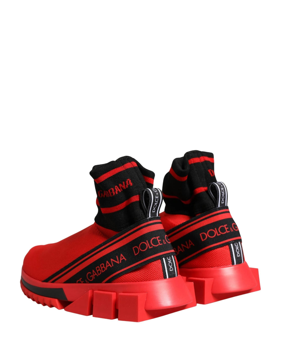 Dolce &amp; Gabbana Sample Sale Dolce &amp; Gabbana Red Black Sorrento Socks Sneakers Shoes - | Designer outlet
