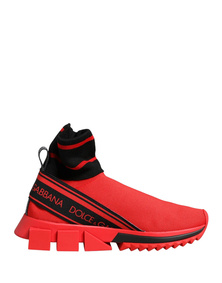 Dolce &amp; Gabbana Sample Sale Dolce &amp; Gabbana Red Black Sorrento Socks Sneakers Shoes - | Designer outlet