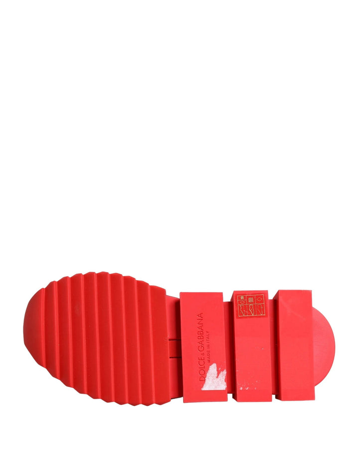 Dolce &amp; Gabbana Sample Sale Dolce &amp; Gabbana Red Black Sorrento Socks Sneakers Shoes - | Designer outlet