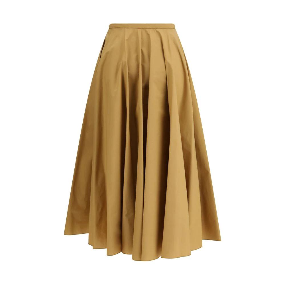Forte_Forte Beige Cotton Long Skirt