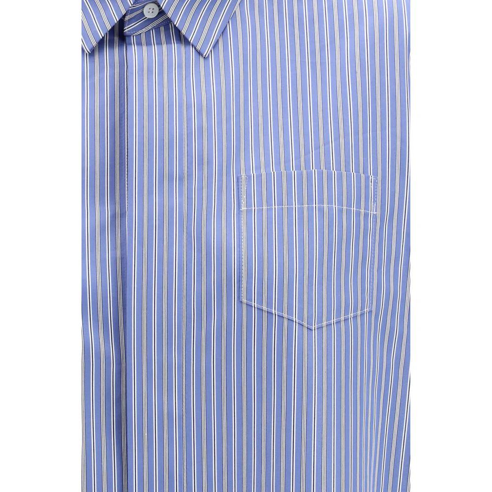 Sacai Sample Sale Sacai Blue Cotton Pattern Shirt - | Designer outlet