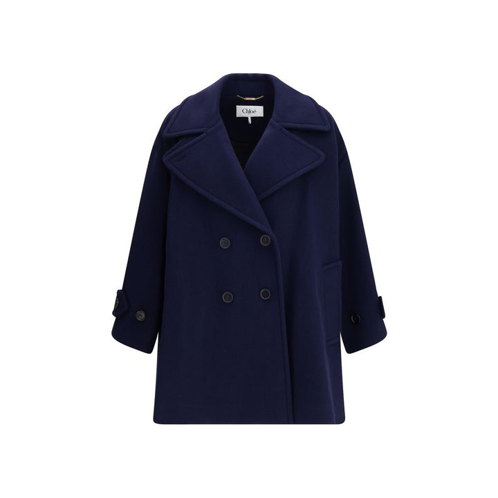 Chloé Blue Wool Coat