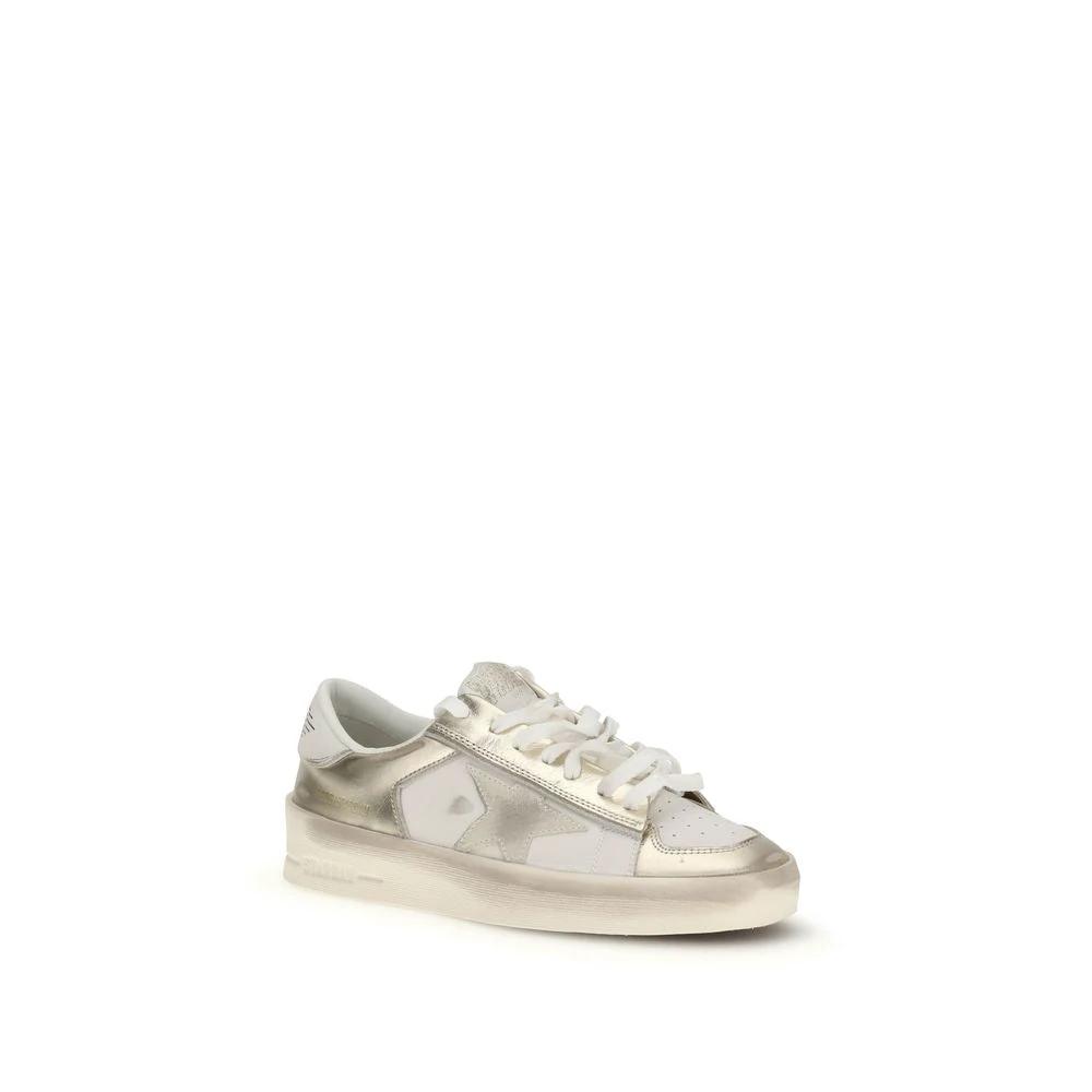 Golden Goose Sample Sale Golden Goose Gold Calf Leather Bos Taurus Low Top Sneakers - | Designer outlet