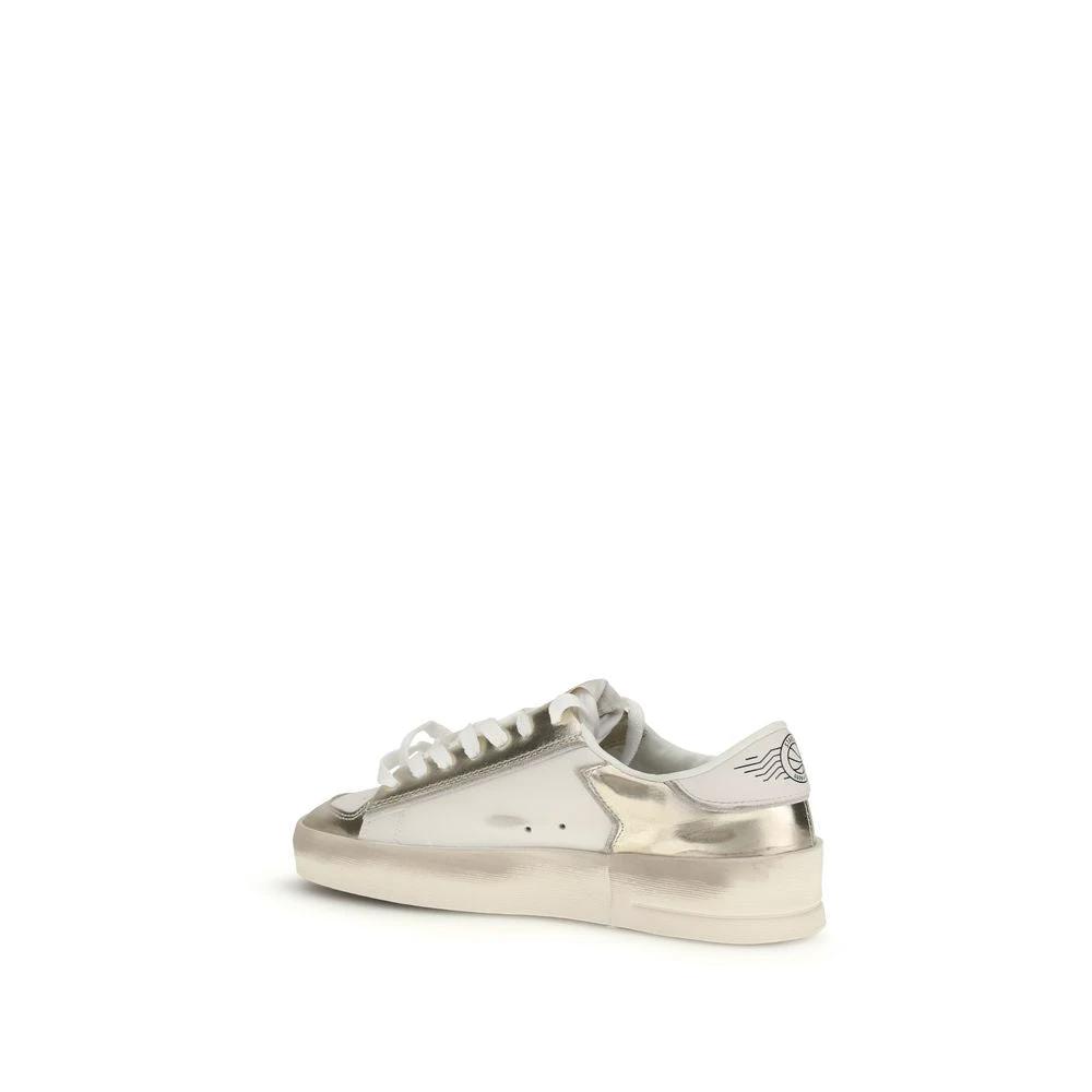 Golden Goose Sample Sale Golden Goose Gold Calf Leather Bos Taurus Low Top Sneakers - | Designer outlet