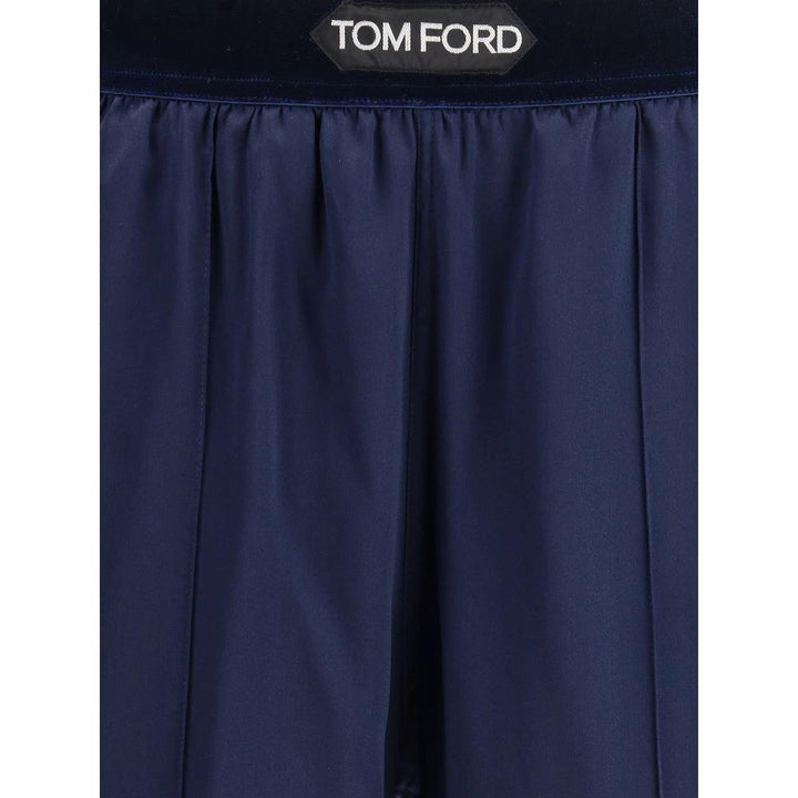 Tom Ford Blue Elastane Casual Pants