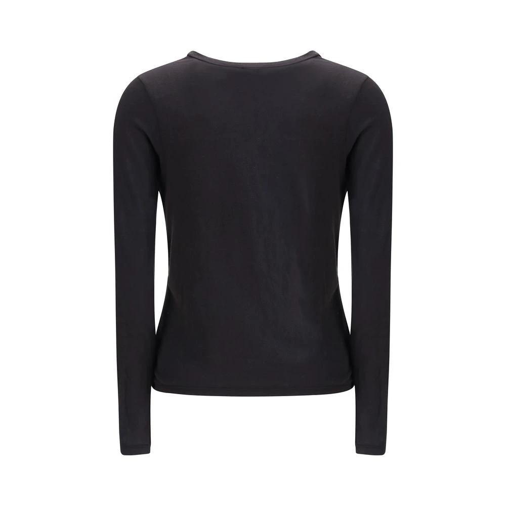 James Perse Sample Sale James Perse Black Cotton Long Sleeve T-Shirt - | Designer outlet