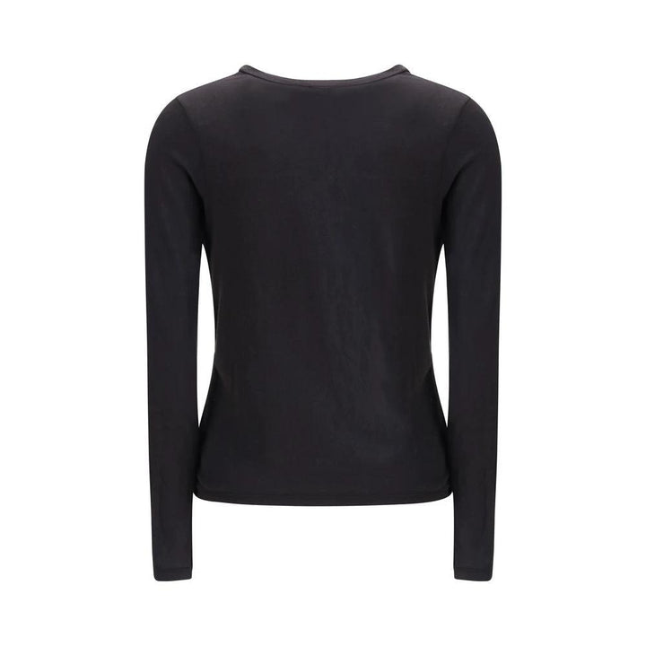 James Perse Sample Sale James Perse Black Cotton Long Sleeve T-Shirt - | Designer outlet