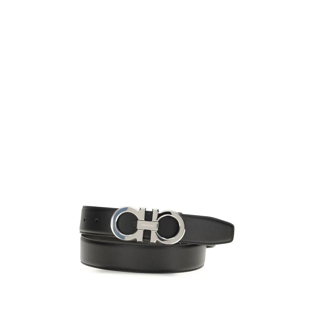 Ferragamo Sample Sale Ferragamo Black Calf Leather Bos Taurus Regular Belt - | Designer outlet
