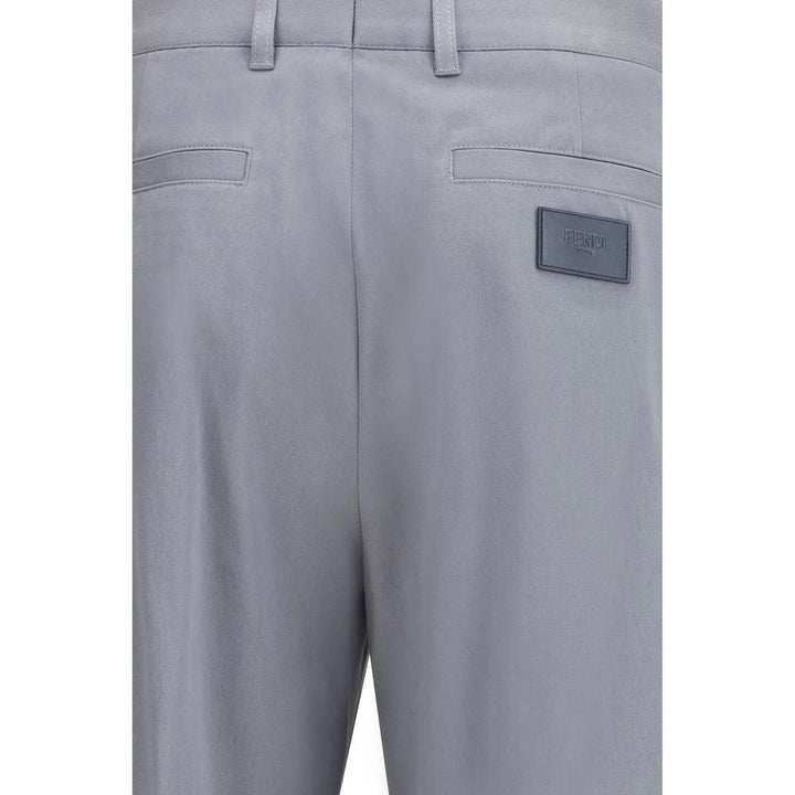 Fendi Sample Sale Fendi Gray Cotton Casual Pants - | Designer outlet