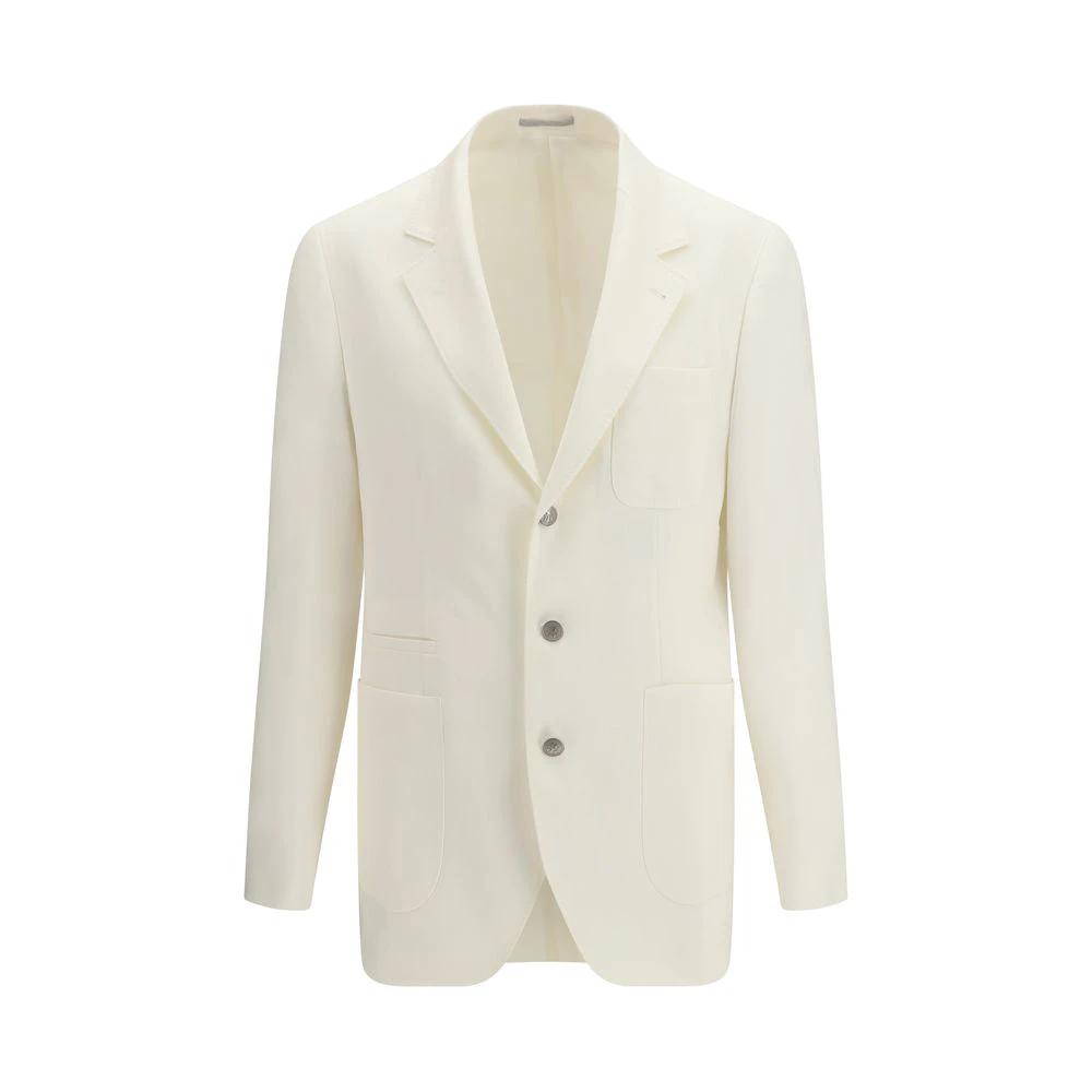 Brunello Cucinelli Sample Sale Brunello Cucinelli White Linen Blazer - | Designer outlet