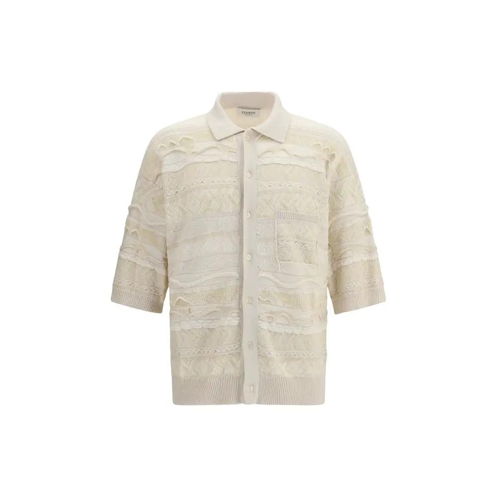 Laneus Sample Sale | Laneus White Cotton Polo Shirt - | Designer outlet