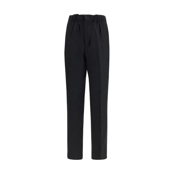 Laneus Black Viscose Casual Pants