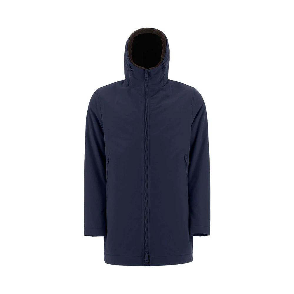 Herno Sample Sale Herno Blue Polyamide Coat - | Designer outlet