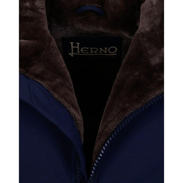 Herno Sample Sale Herno Blue Polyamide Coat - | Designer outlet