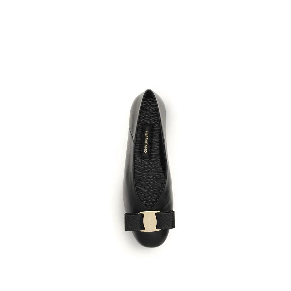Ferragamo Sample Sale Ferragamo Black Calf Leather Bos Taurus Ballet Flats - | Designer outlet