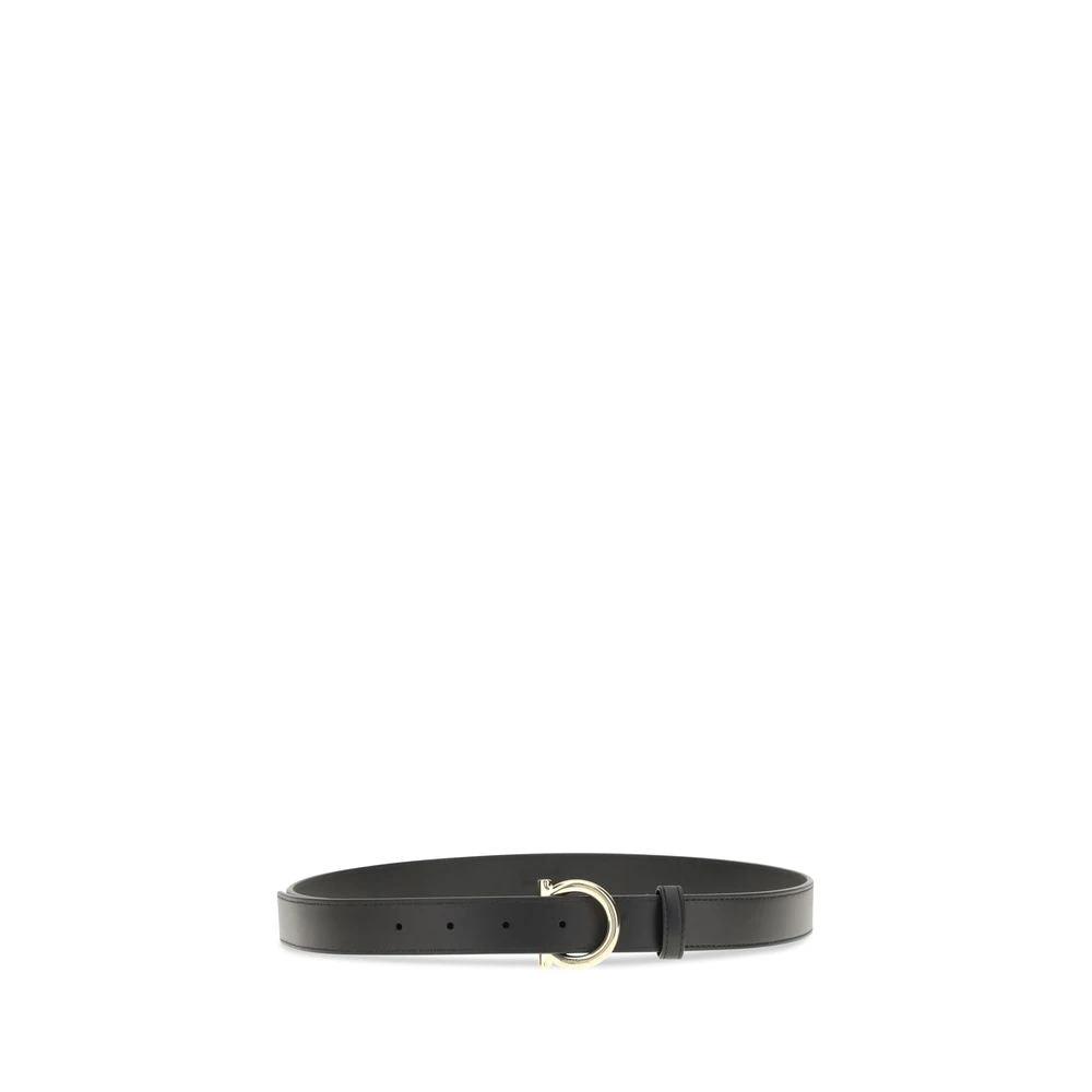 Ferragamo Sample Sale Ferragamo Black Calf Leather Bos Taurus Regular Belt - | Designer outlet